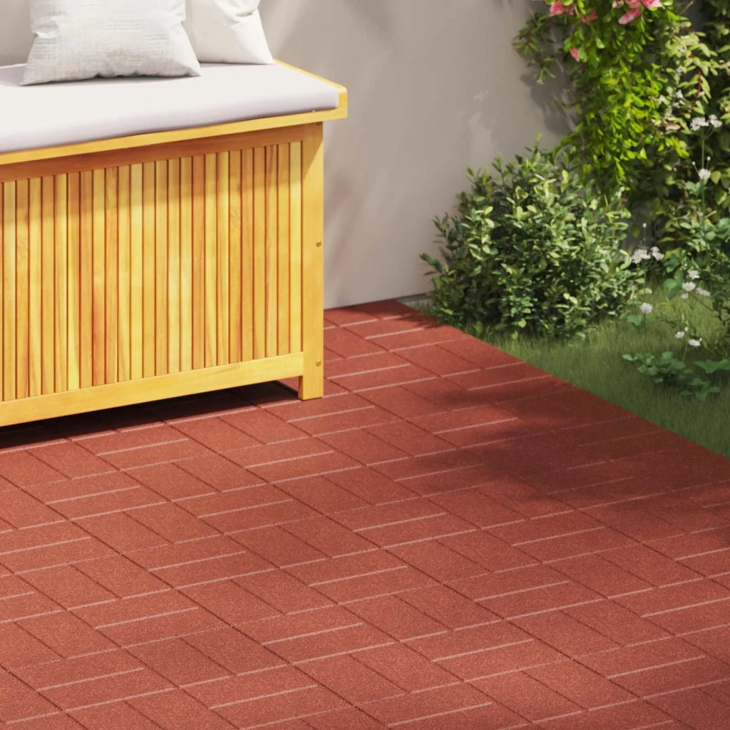 Pietra da Passo 6 pcs Rosso 40,5 x 40,5 x 2 cm Gomma 42030073