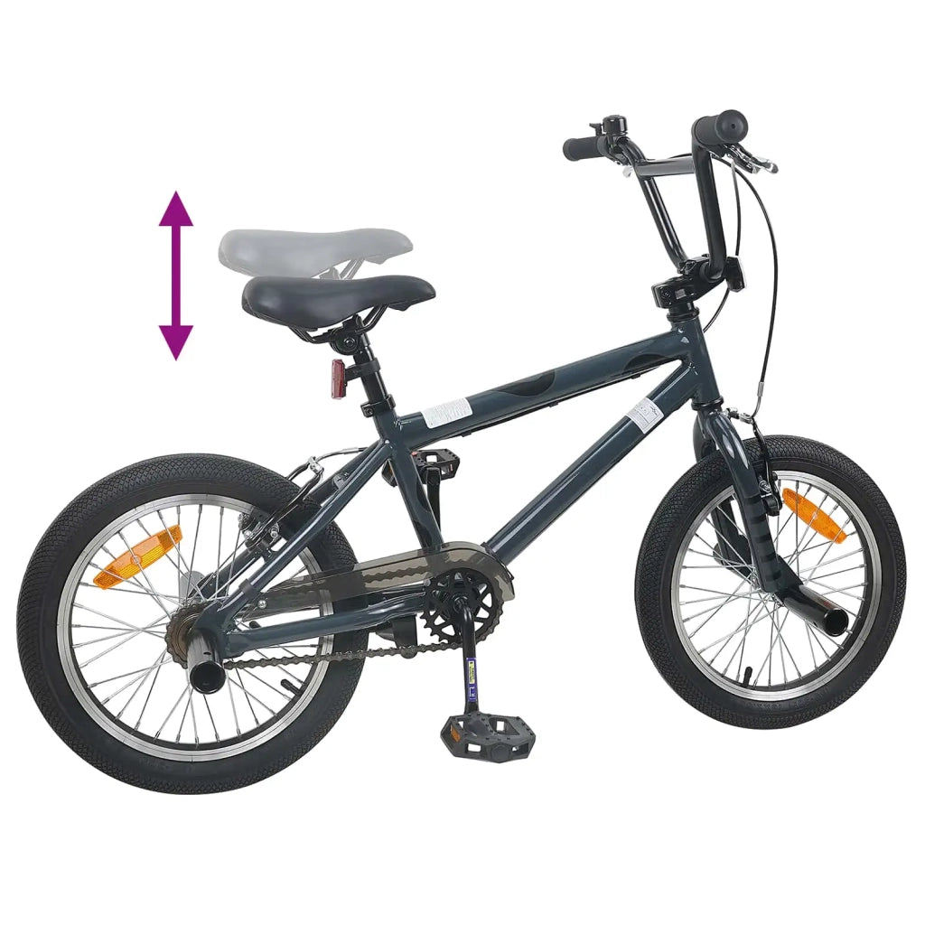 BMX 16 Pollici per 5-8 anni Grigio Scuro
