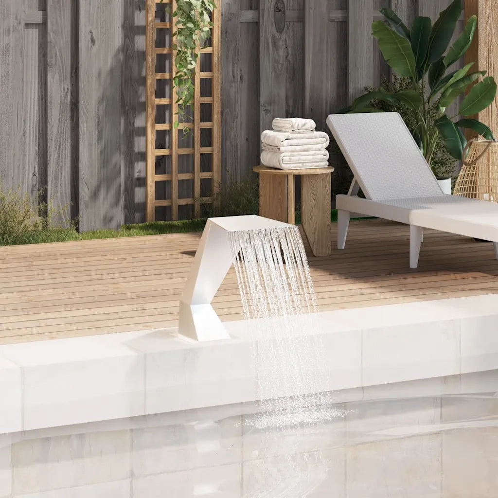 Fontana per Piscina in Acciaio Inossidabile 64x30x52 cm Argento CFW6586050