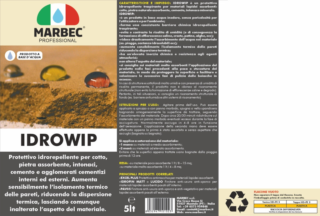 Protettivo idrorepellente IDROWIP   5LTx4Pz