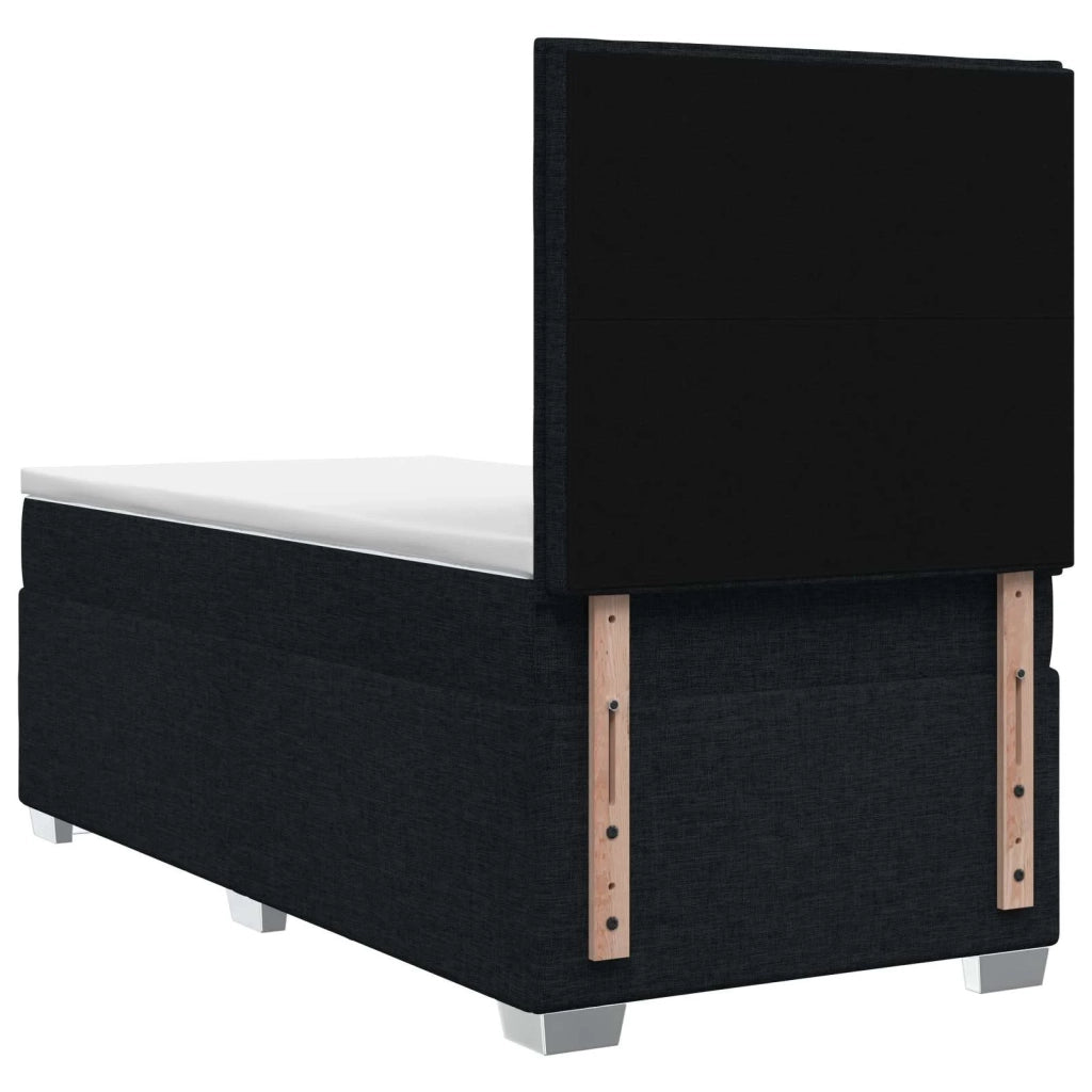 Letto box spring con materasso Nero 90 x 200 cm Tessuto 3454777