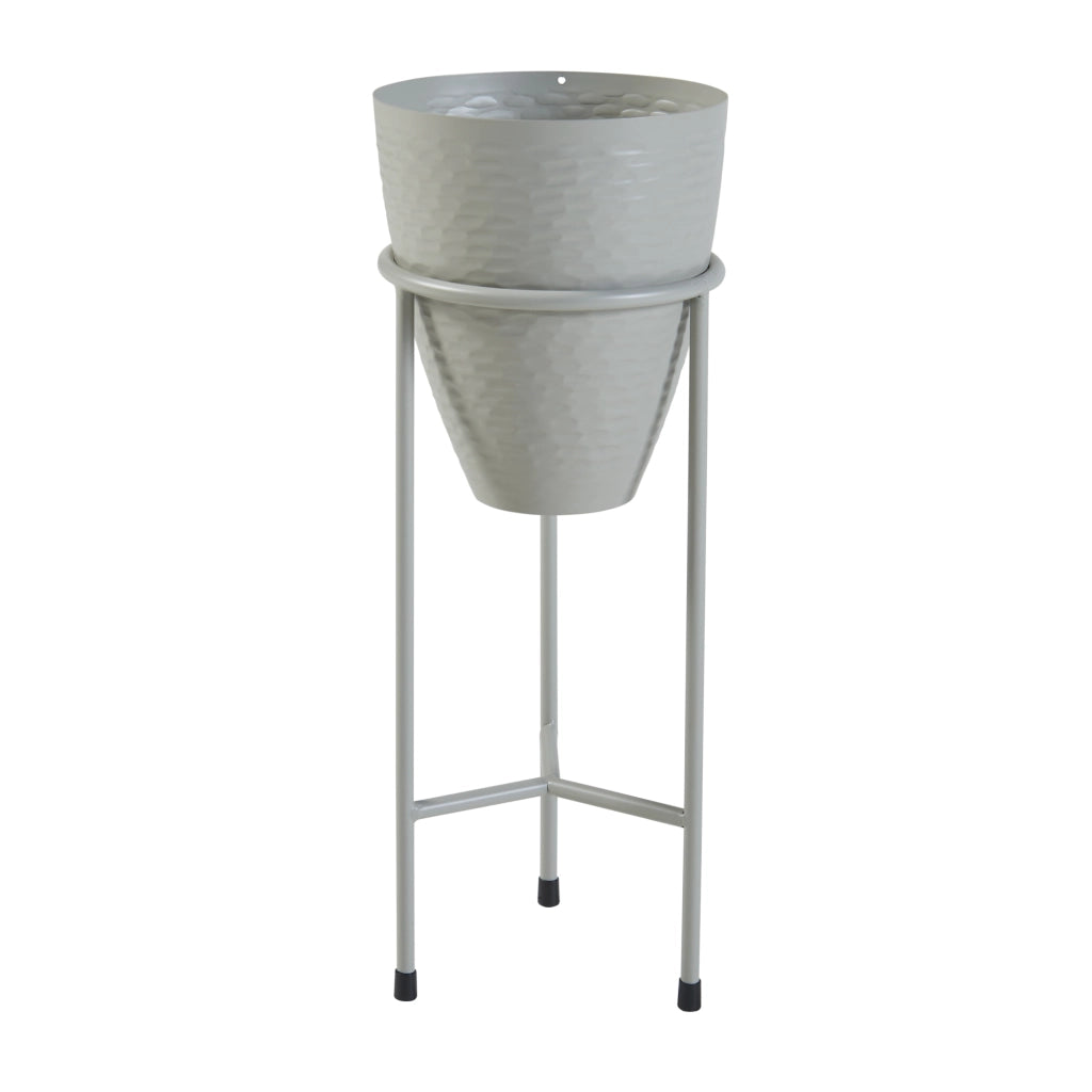 Stand Portapiante Asten in Metallo Grigio chiaro [en.casa]