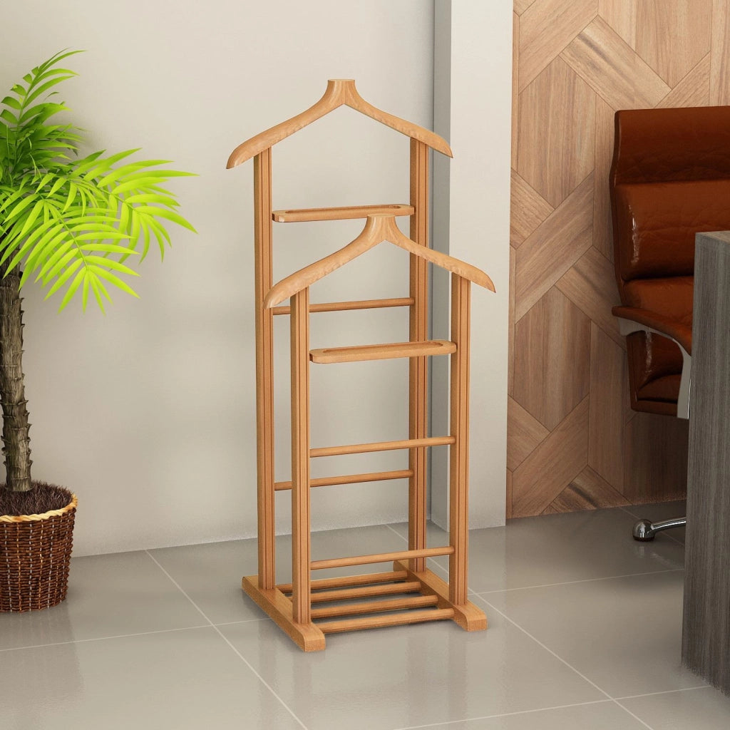 Appendiabiti in legno "Beta" - 33 x 46 x 120 cm - Beige