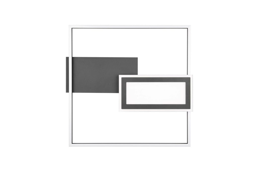 Lampada da soffitto LED 32W nera geometrica SPIRO RL