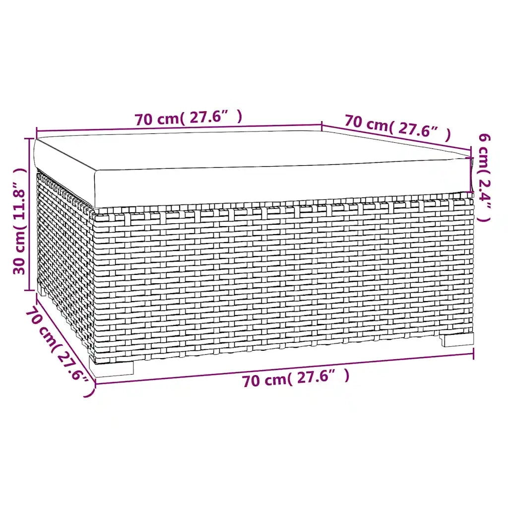 Set Divani da Giardino 4 pz con Cuscini in Polyrattan Marrone 3101642