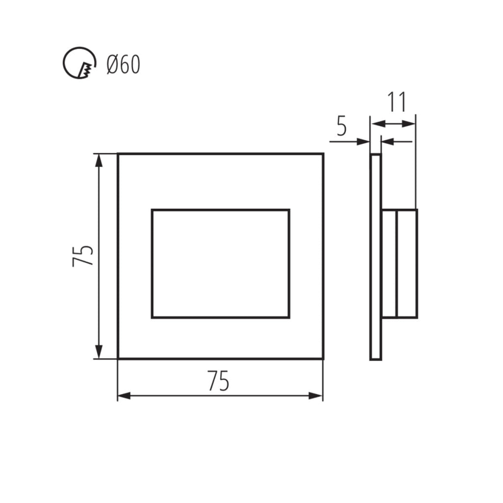 Luce scala LED Kanlux ERINUS 33325 1,5W 4000K bianca