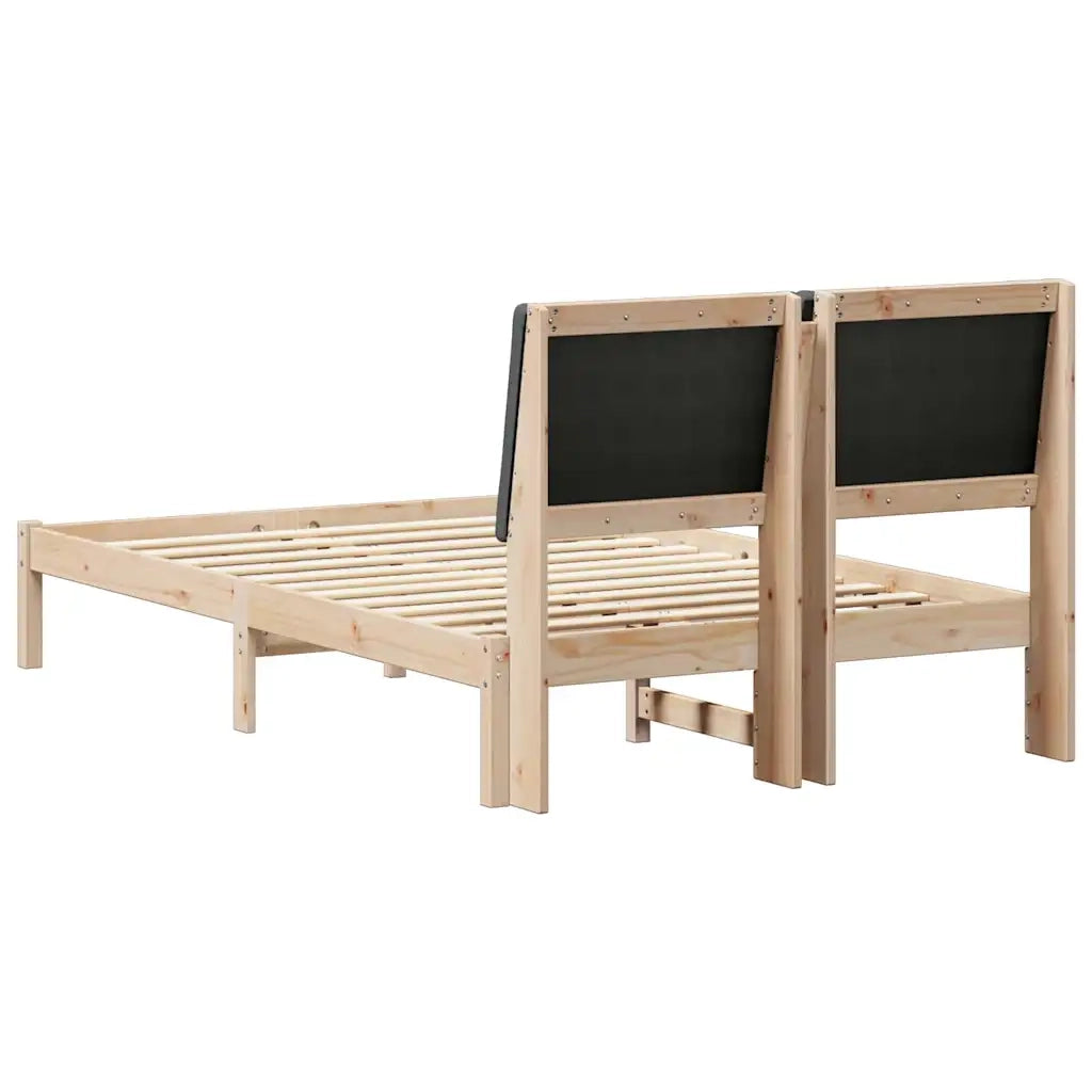 Struttura del Letto marrone e grigio scuro 120 x 190 cm