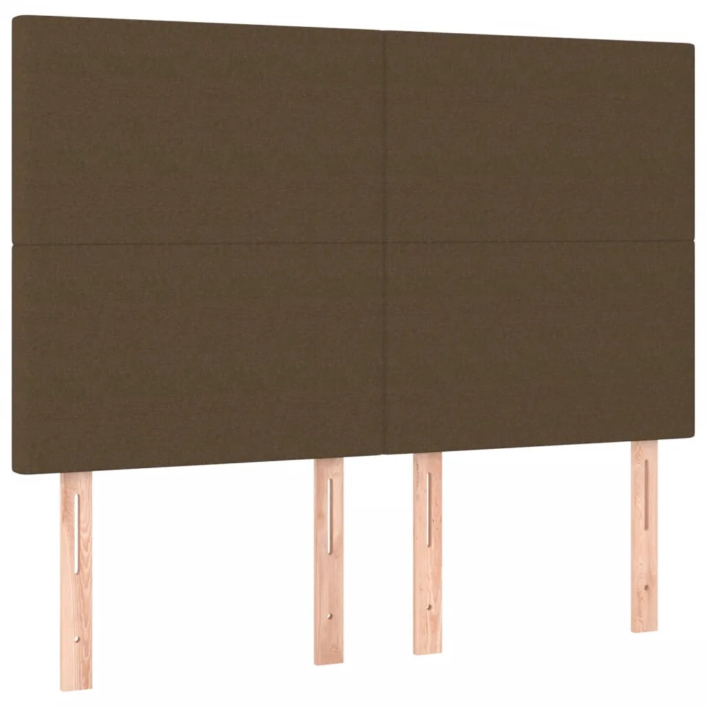 Giroletto a Molle con Materasso Marrone Scuro 140x200cm Tessuto 3128368