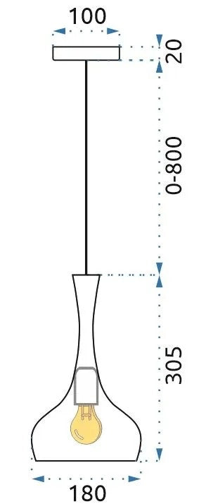 Lampada Pensile Rispechiata Cromo APP281-1CP