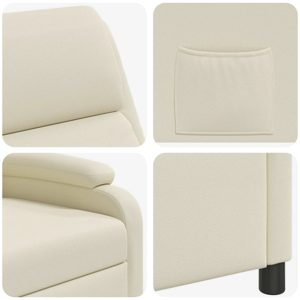 Poltrona reclinabile Crema Similpelle 42034842