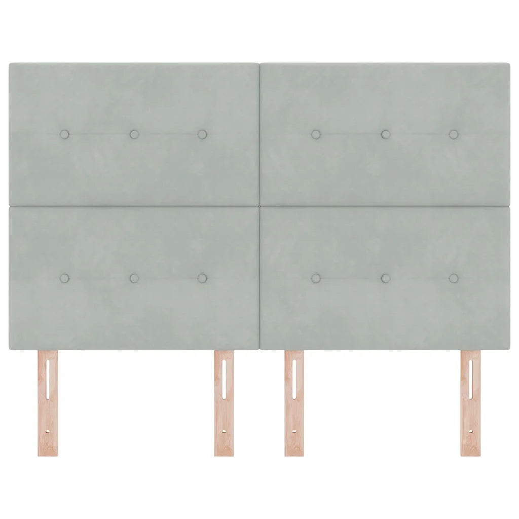 Testiera Grigio chiaro 144 cm Velluto 3337828