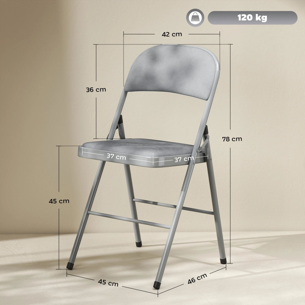 Sedia Pieghevole Imbottita ¨C Minimal ¨C Grigio Chiaro