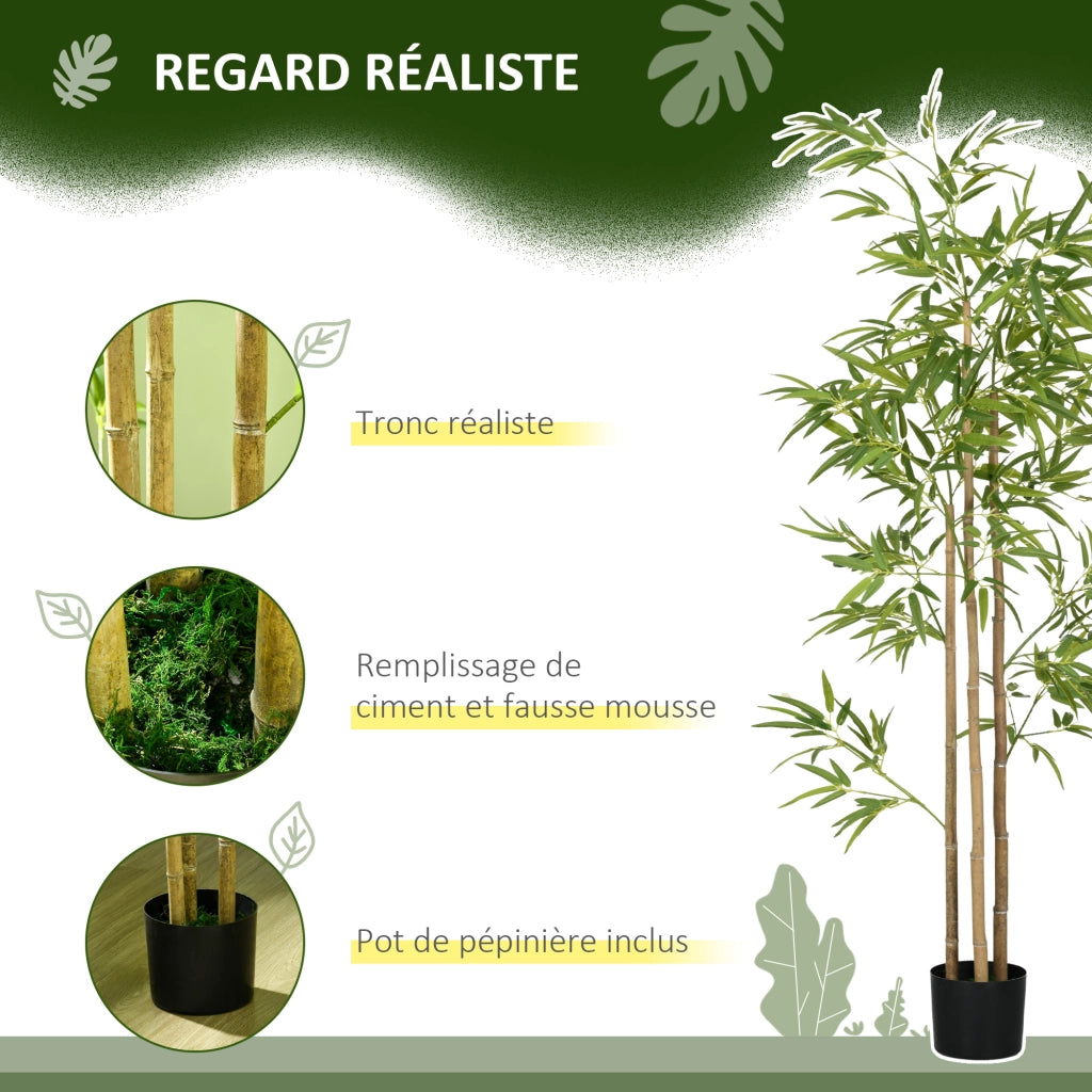 Albero di bamb¨´ artificiale ¨C Minimal ¨C Verde 180 cm con vaso