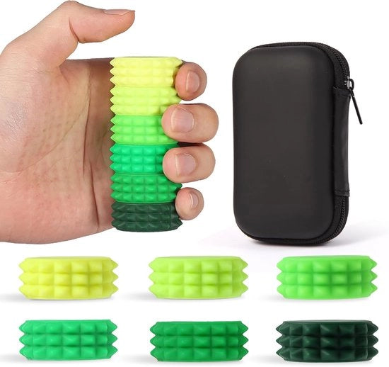 Set di stressball magnetici in silicone, composto da 6 giocattoli per adulti e adolescenti, adatti per bambini con autismo e ADHD, giocattoli sensoriali con scatola di conservazione, utilizzabili in ufficio, in viaggio e in classe.