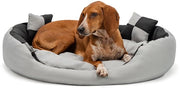 Pavimento per cani reversibile, impermeabile e soffice, 85x70 cm grigio/nero