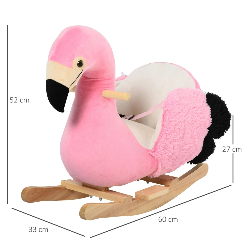 Cavallo a Dondolo Bambini Legno Sicurezza Rosa ¨C Minimal