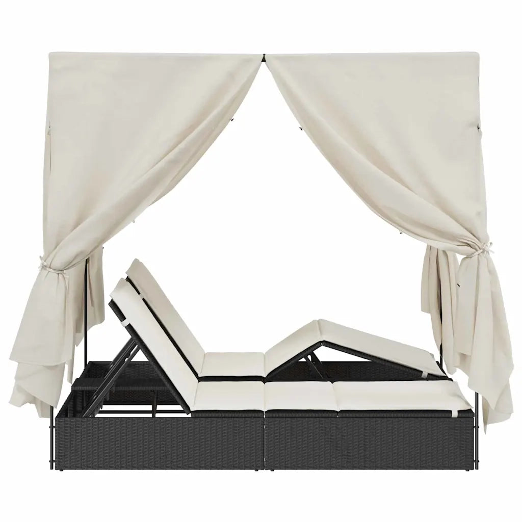 Lettino da sole doppio Bianco caldo 205 x 129 x 200 cm
