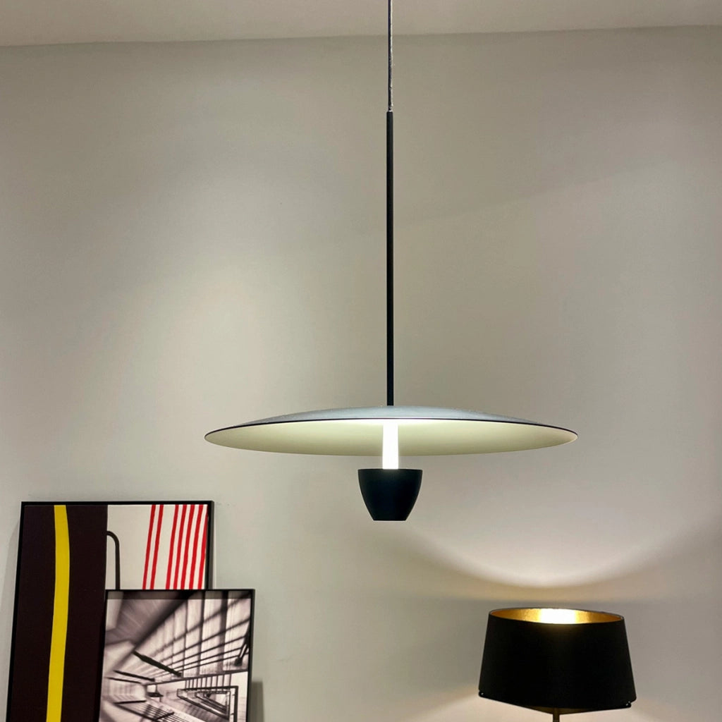 Lampada a sospensione loft nera Ø30 LED CCT 8W UFO Light Prestige