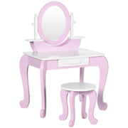 Set Trucco Bambini con Tavolino Specchio e Sgabello ¨C Minimal ¨C Rosa