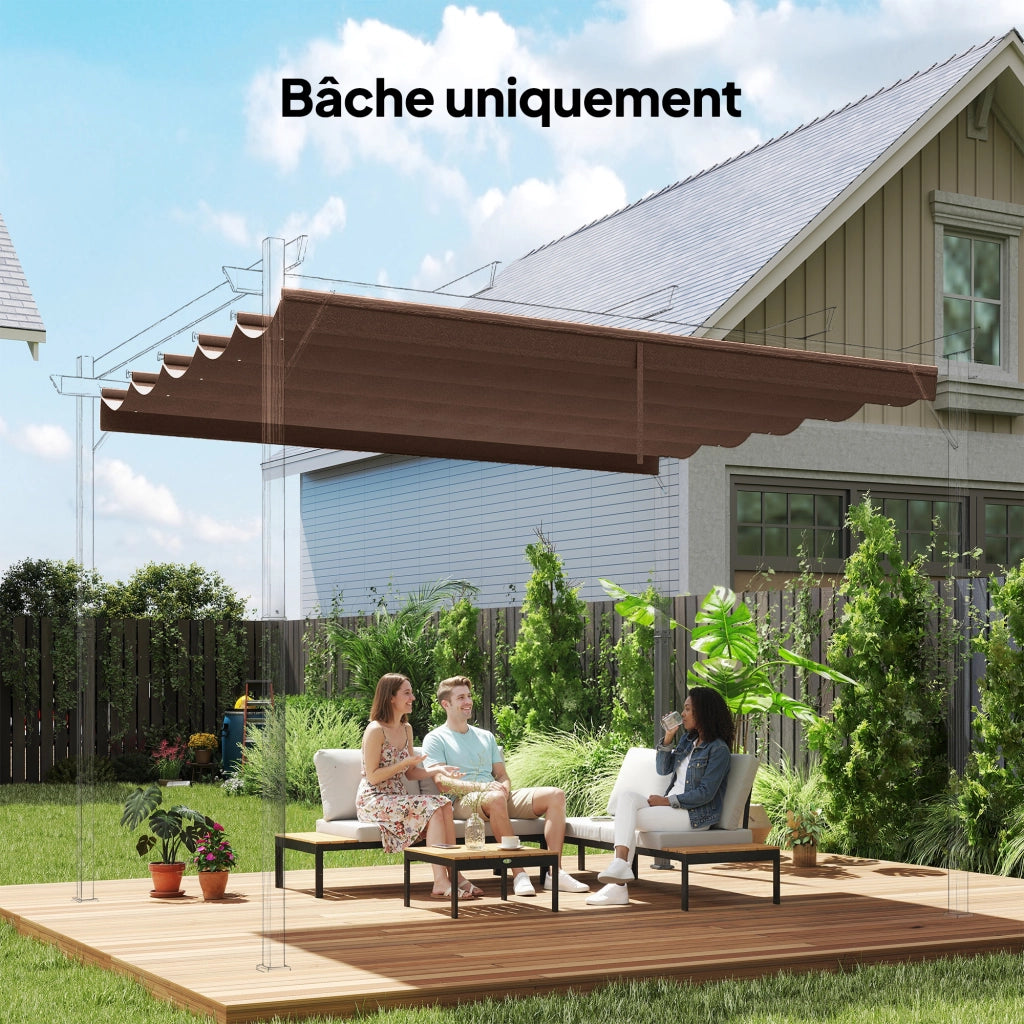 Telo per Pergola Retrattile ¨C Minimal ¨C 300x300 cm, Marrone