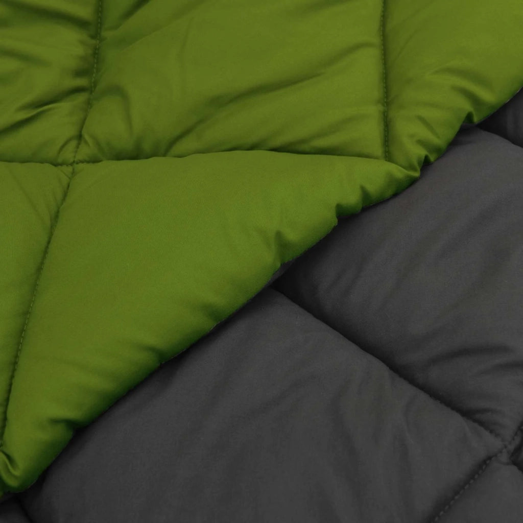 Duvet Estivo Verde e Antracite 220 x 260 cm Microfibra 42025450