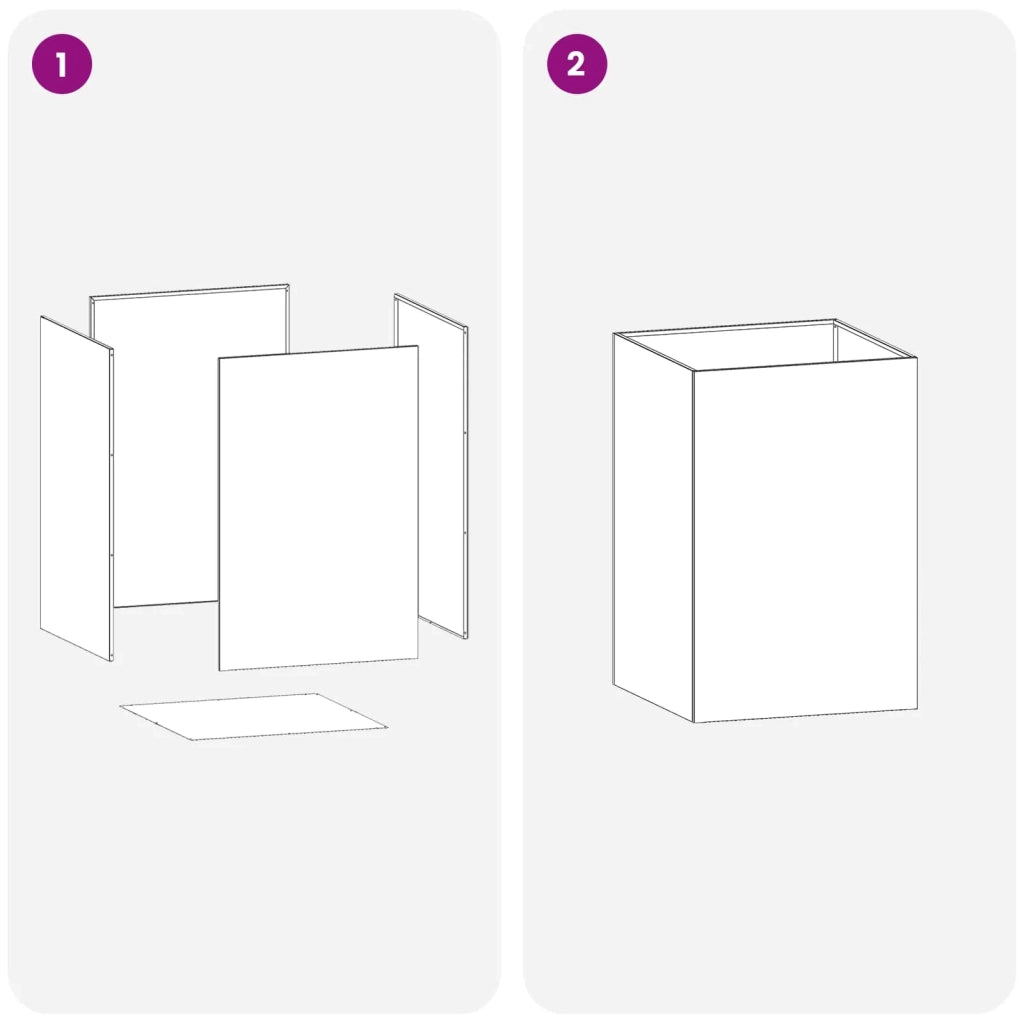 Vaso da giardino Bianco 40 x 40 x 75 cm 8005374