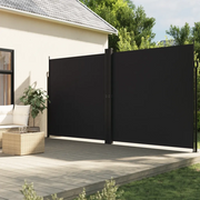 Tenda da Sole Laterale Retrattile Nera 220x1200 cm 4004864