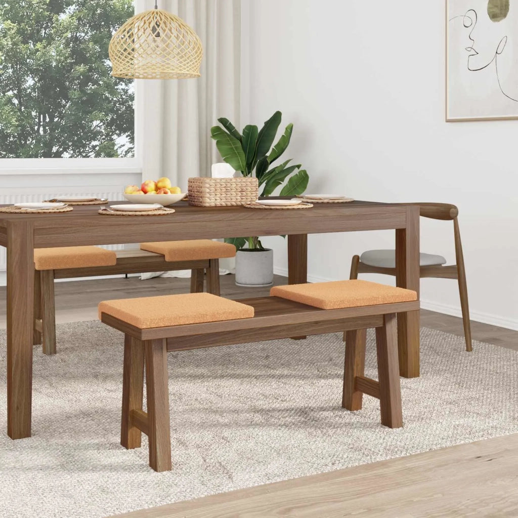 Cuscino per panchina 4 pcs Tessuto Sherpa Beige 42043154