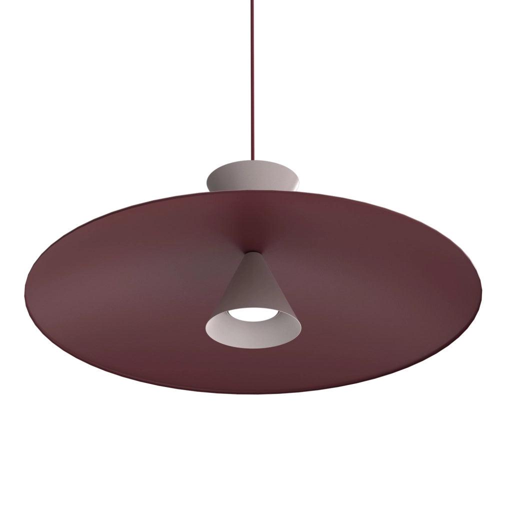 Lampada sospesa Mistic clessidra 1xGX53 acciaio bordeaux