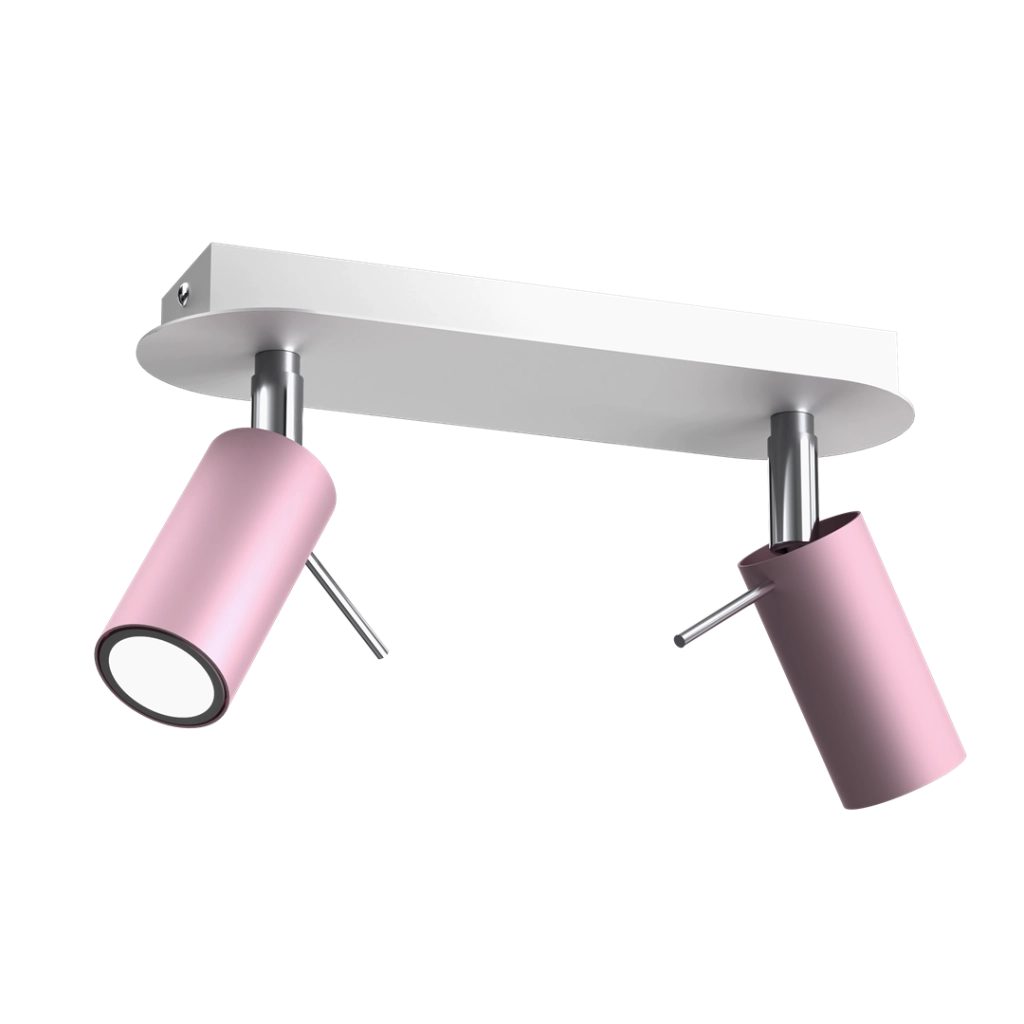 Plafoniera Milagro Preston 2 faretti GU10 rosa cromo