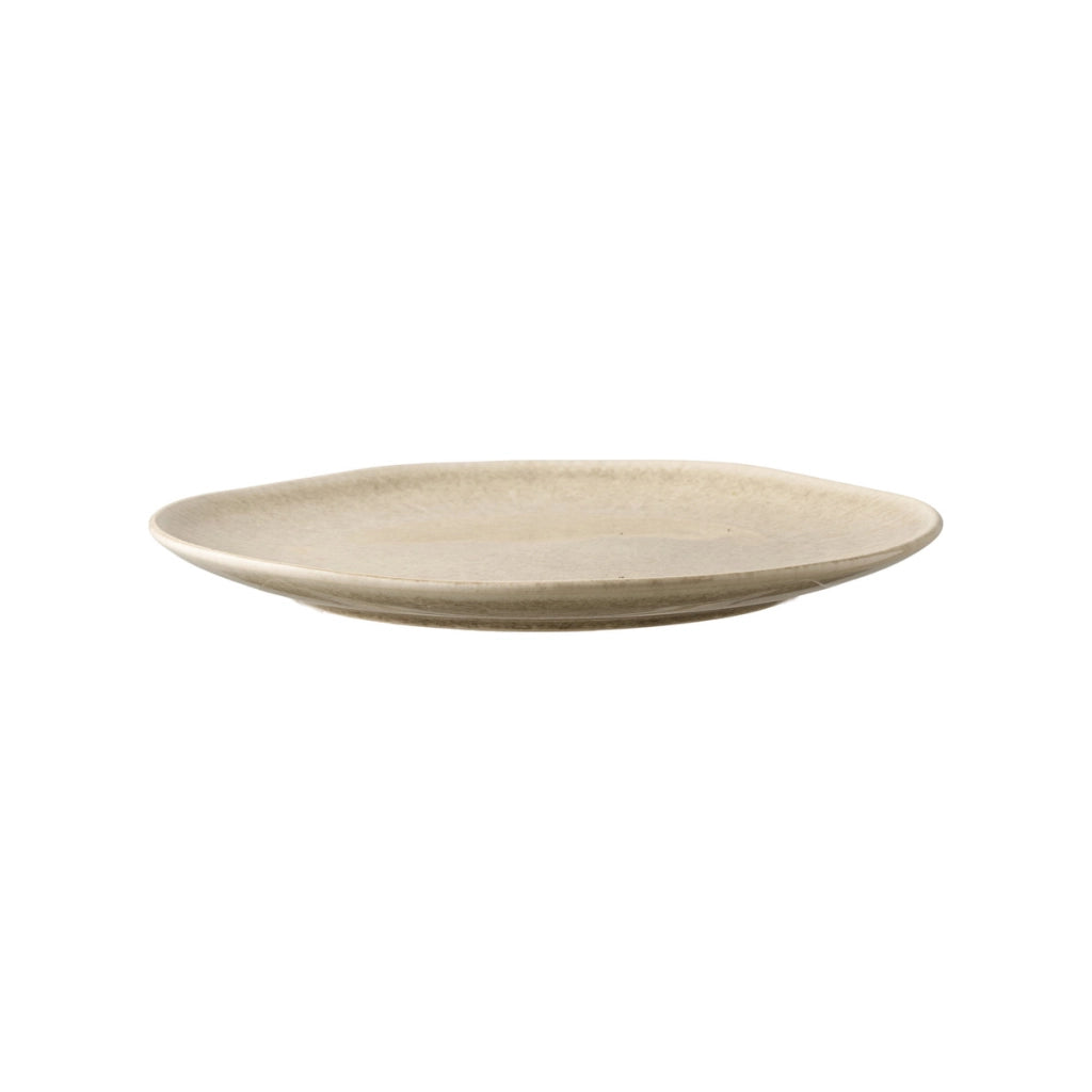 Piatto da pranzo Viola in gres beige ø21 cm — set da 4