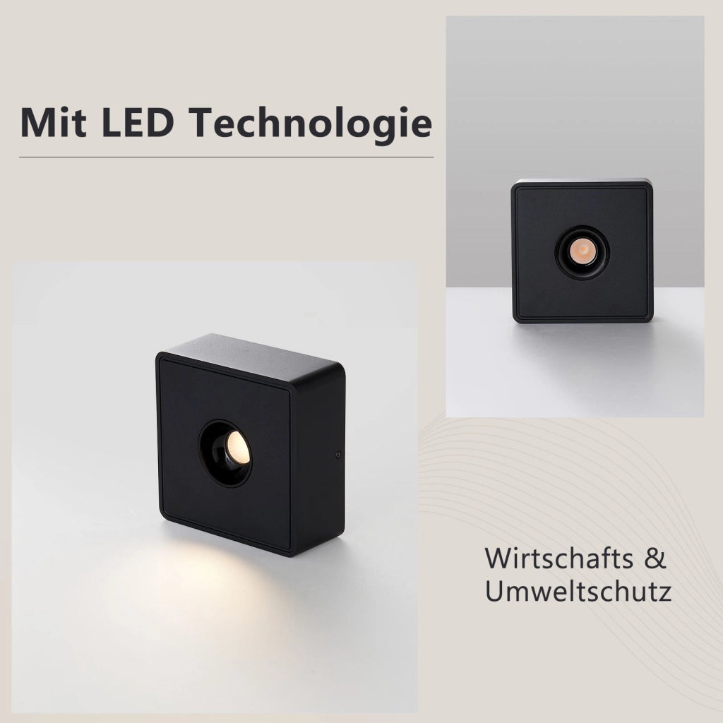 ZMH Faretto da soffitto LED da superficie 7W bianco caldo