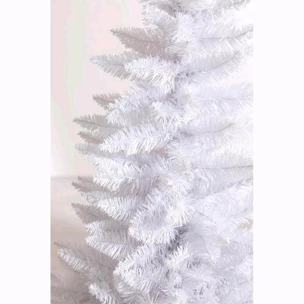 Albero di Natale Bianco ARTIC 210 cm 1000 Rami Fissi Apertura ad Ombrello F4963