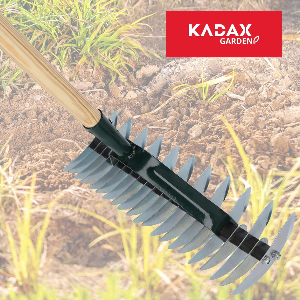 KADAX Aeratore manuale Scarificatore per aerazione del prato a doppia faccia
