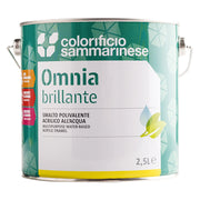 SMALTO ALL'ACQUA 'OMNIA' Lt. 0,750 Nero brillante- 6 pezzi  - COLORIFICIO SAMMARINESE