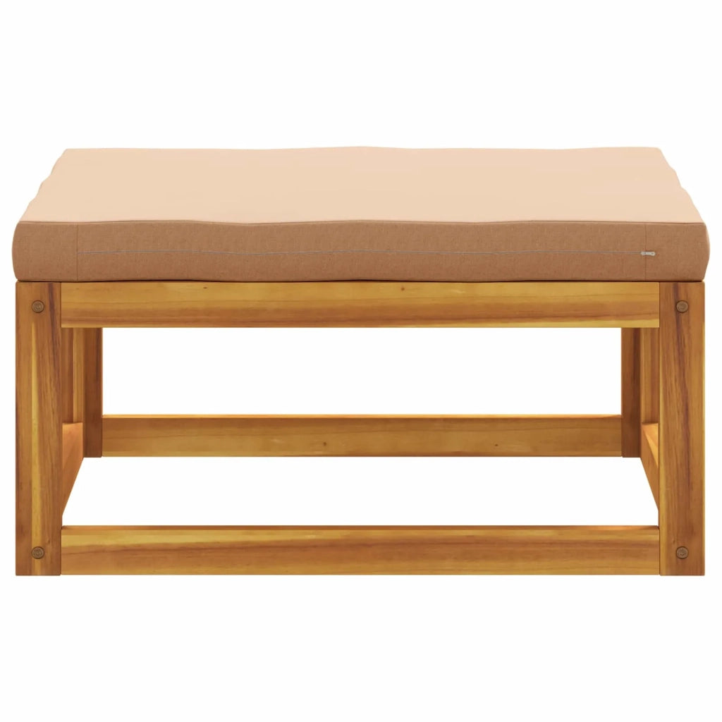 Poggiapiedi componibile con cuscini Legno di Acacia Massello 42028338