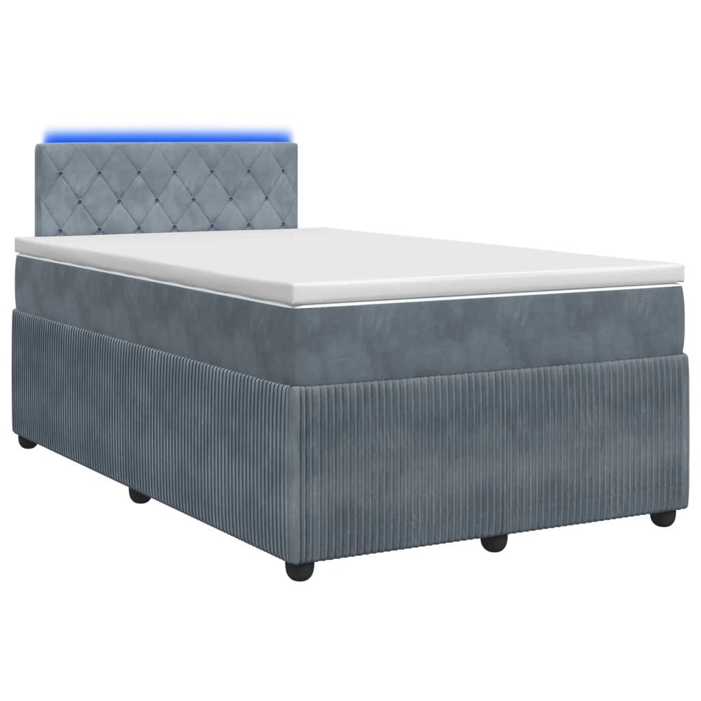 Letto box spring con materasso Grigio Scuro 120 x 190 cm 3453096