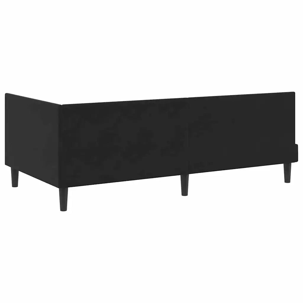 Cornice del letto ad angolo Nero 90 cm x 200 cm Velluto 42016433