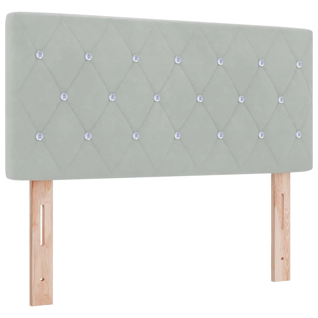 Letto a molle Grigio chiaro 200 x 100 cm Poliestere