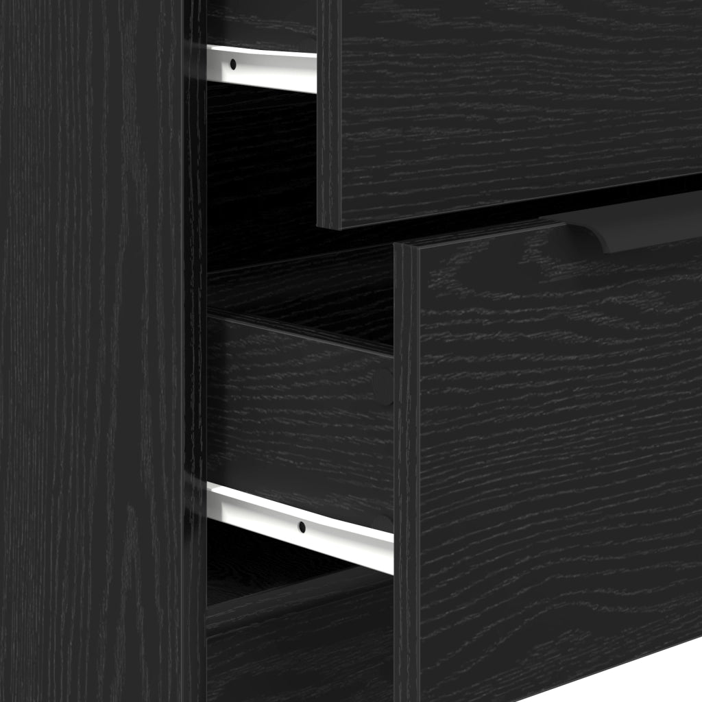 Credenza 3 pcs Rovere Nero 180 x 30 x 70 cm Legno multistrato 3332514