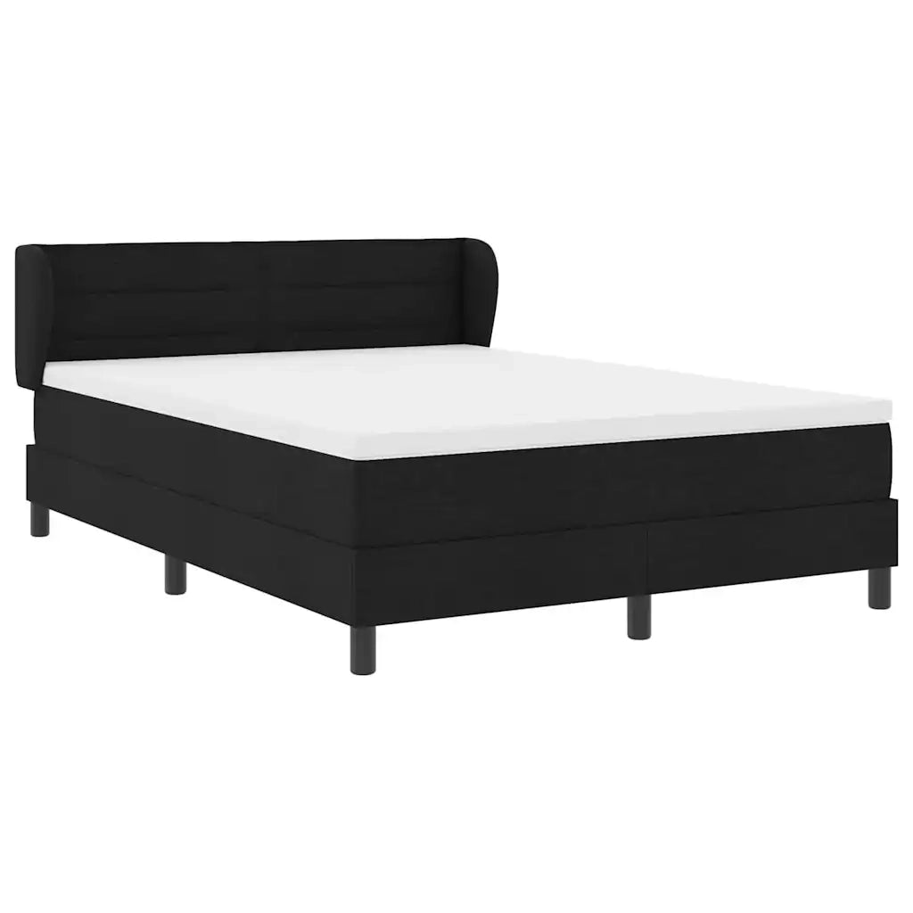 Letto a molle con materasso Nero 140 x 200 cm Tessuto 3339963