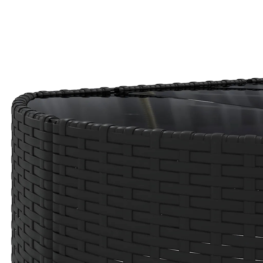 Set Divani da Giardino con Cuscini 7pz Nero Polyrattan 3308436