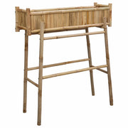 Fioriere | Cassetta per fiori | Vaso da Giardino con Supporto Naturale 100 x 38 x 114 cm Bamb¨´