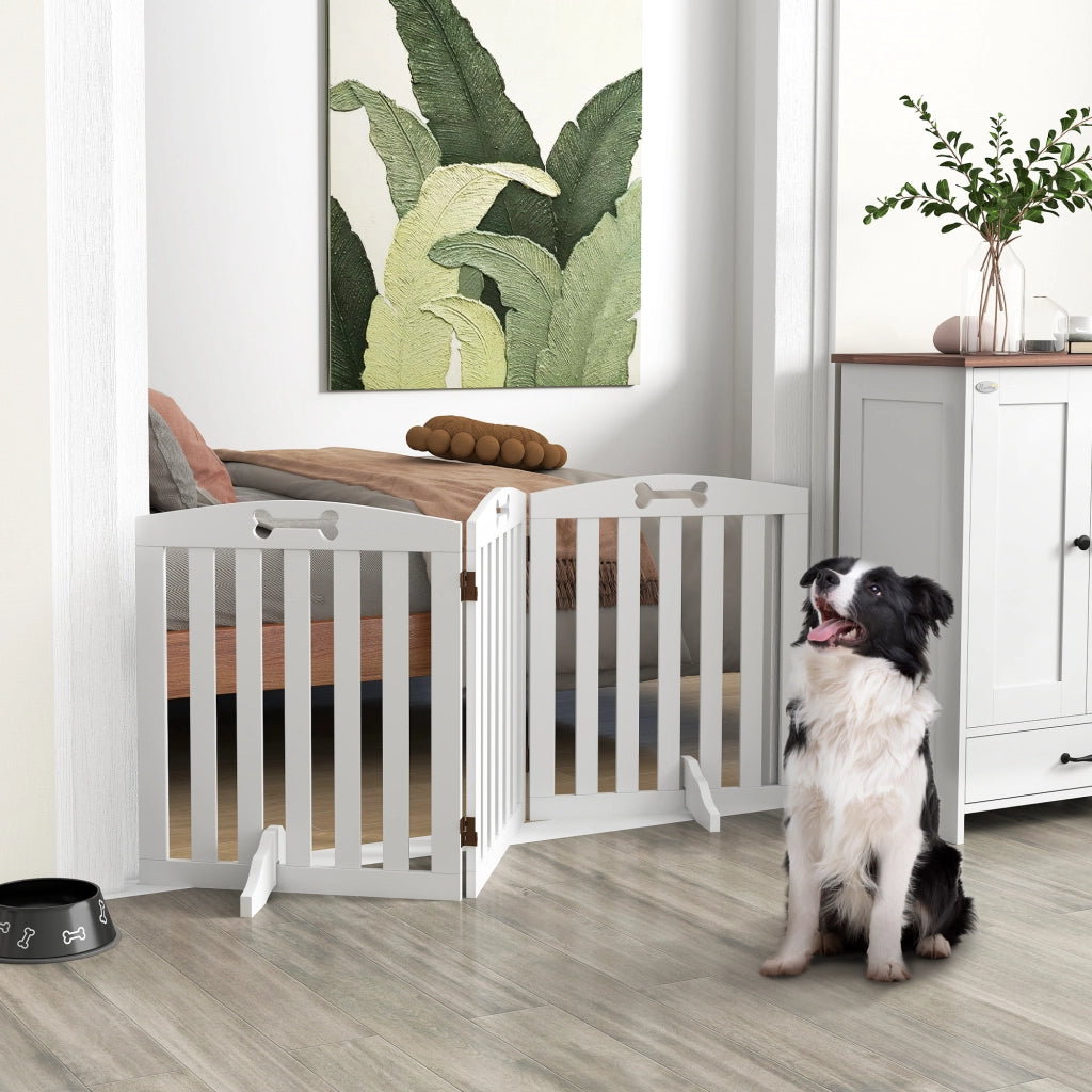Barriera di Sicurezza per Cani Pieghevole ¨C Minimal ¨C Bianco 155 cm