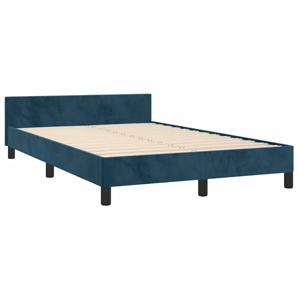 Giroletto senza Materasso Blu Scuro 120x200 cm in Velluto