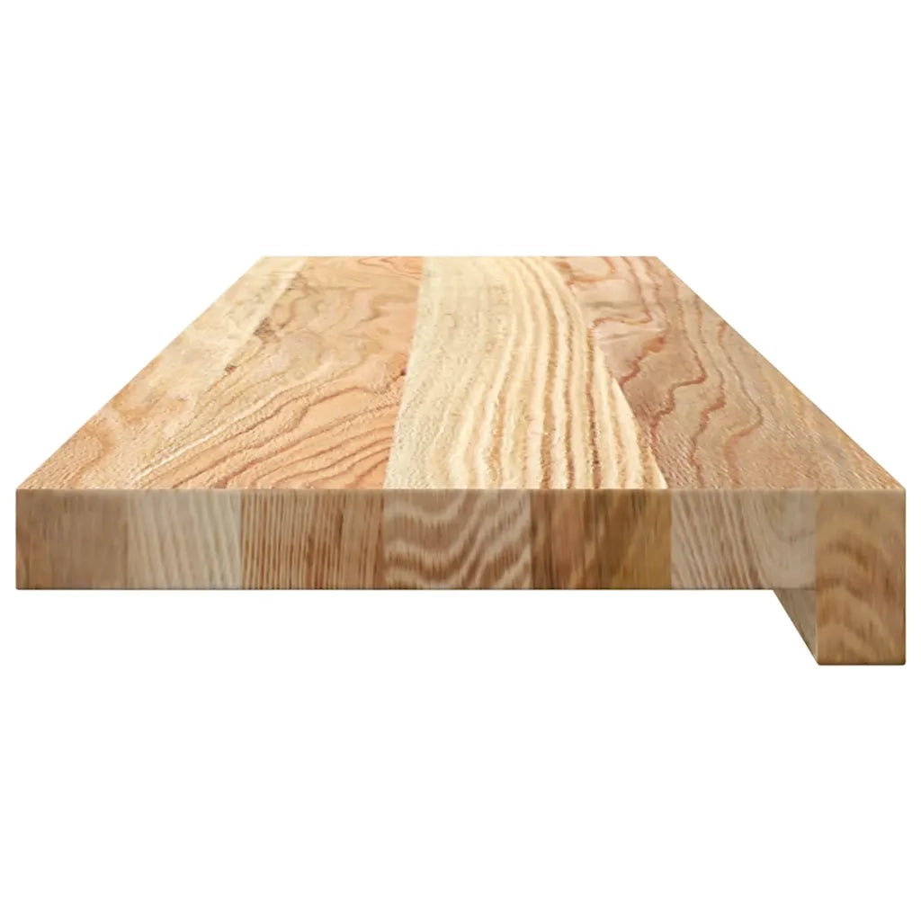 Davanzali 2 pz Non Trattati 80x20x2 cm Legno Massello di Rovere 4009094