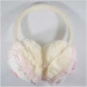 Trade Shop - Paraorecchie Bianco Coniglietto Para Orecchie Vento Freddo Imbottite Ragazze -