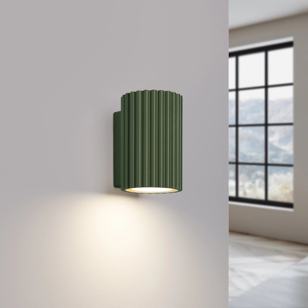Lampada da parete KARBON 10 verde oliva