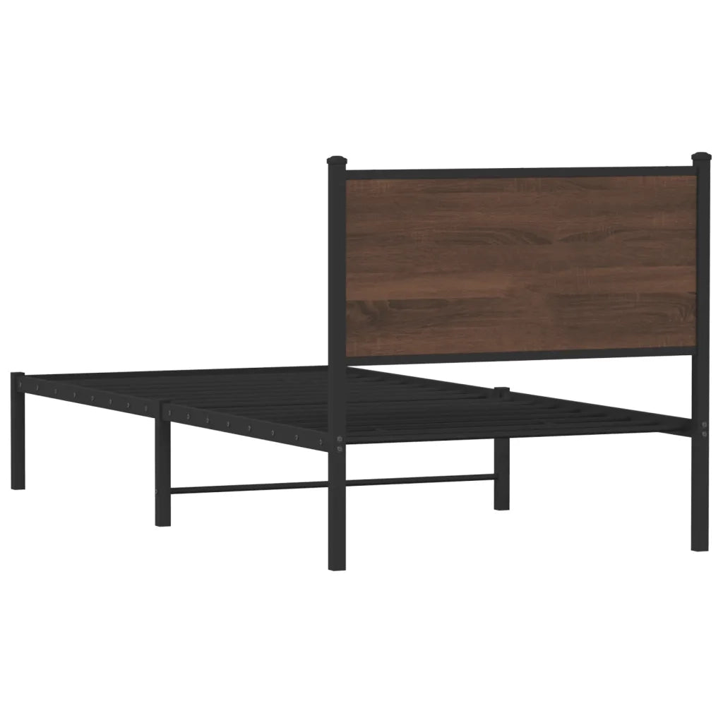 Giroletto senza Materasso in Metallo Rovere Marrone 80x200 cm 4007756