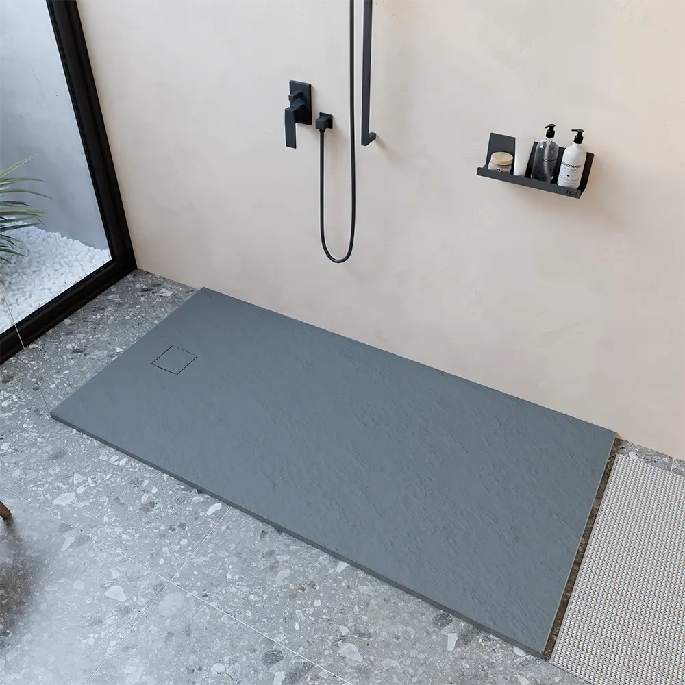 Piatto doccia 70x170 cm colore grigio effetto pietra | Samos
